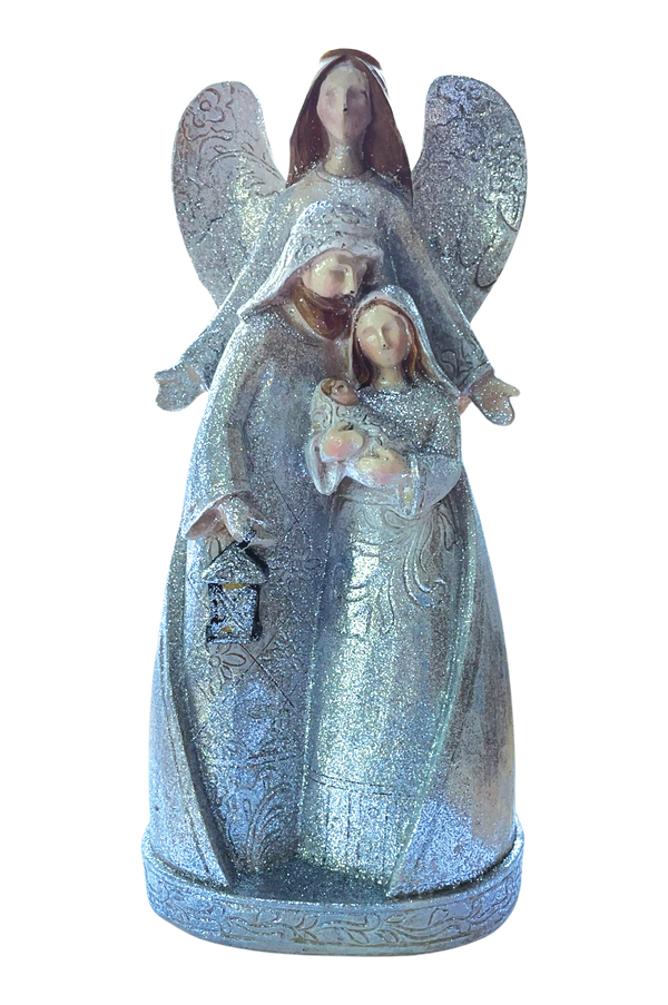 Holy Family Scene with Guardian Angel 10 1/4"